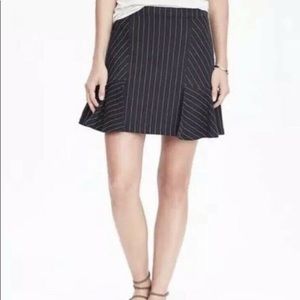 Banana Republic Navy Striped A-Line Mini Skirt